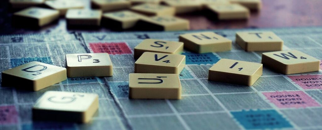 words with friends or scrabble is a great brain game for adults