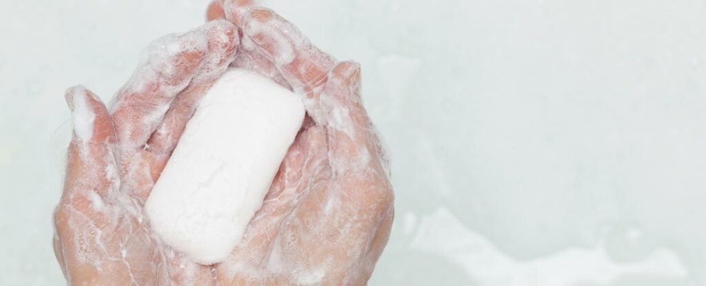 soapy hands for washing hair