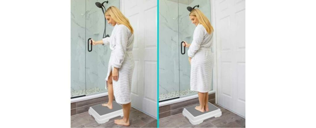 Shower or Bath Mat - Square Non Slip Suction Cup Grip - Vive Health