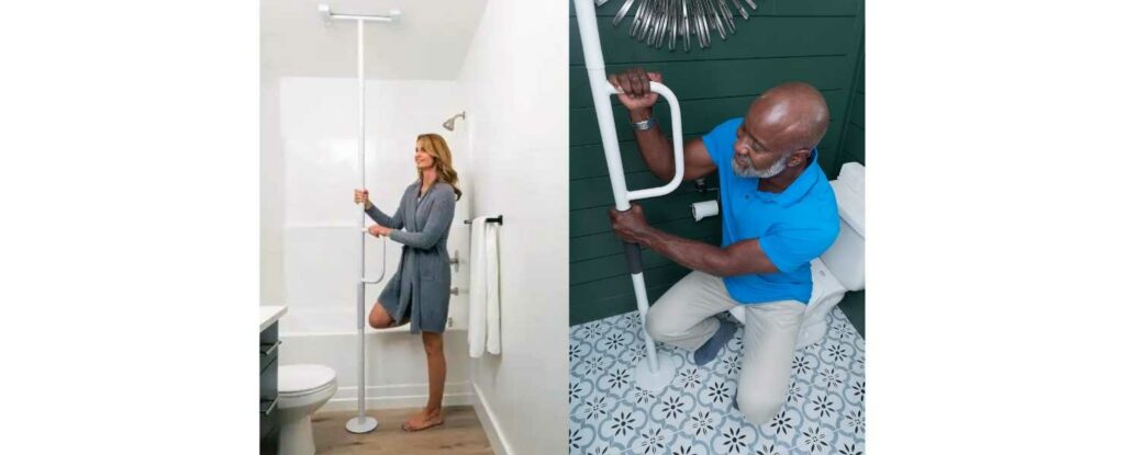 floor to ceiling grab bar