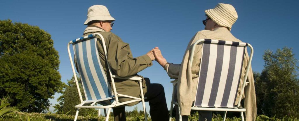 two older adults enjoying life in a blue zone