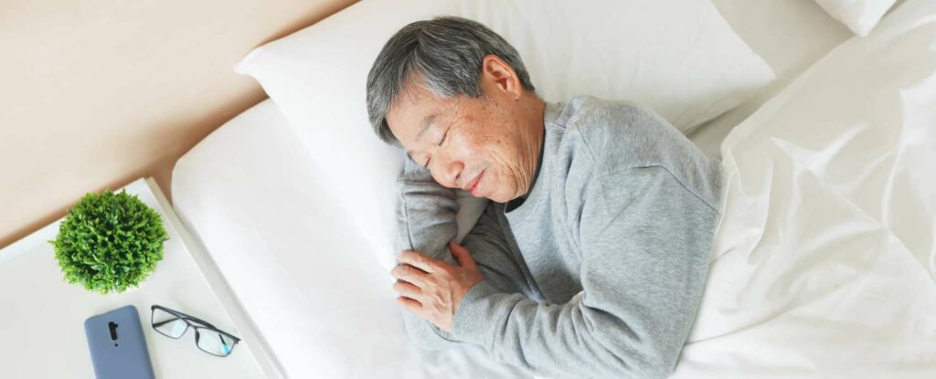 older man sleeping