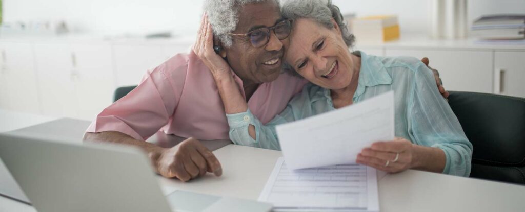 two older adults storing their social security number safely